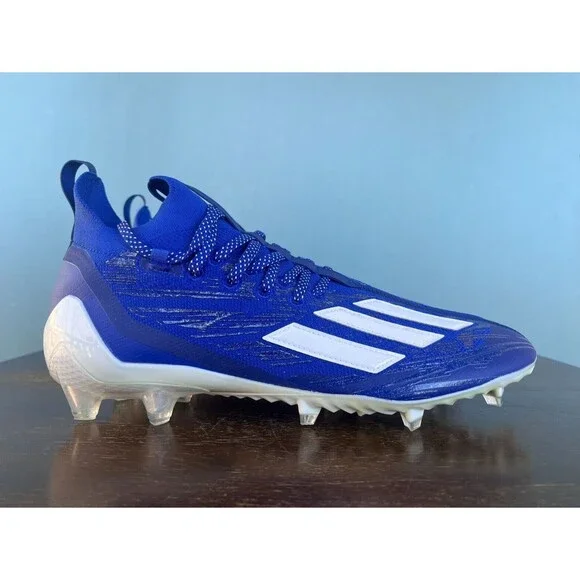 Adidas ADIZERO Primeknit Royal Blue/White Football Cleats Men’s Size 12 GV9622